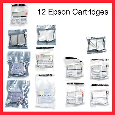 12 - EPSON  Black 601- Cyan 602 - Magenta 603 - Yellow 604 Ink Cartridges • $29.99