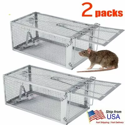 2pack Live Humane Cage Trap For Rodent Rat Mice Squirrel Chipmunk Animal Catcher • $25.75