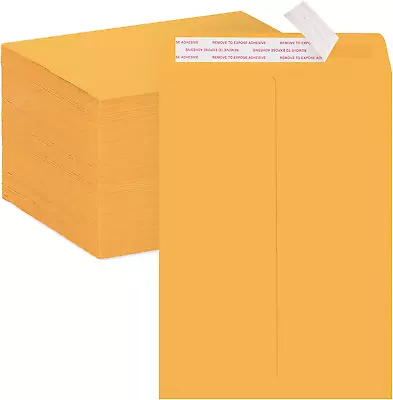 Manila Envelopes Self Seal 9 X12 100Pack 9 X12 Mailing Envelopes In Yelllow • $28.84