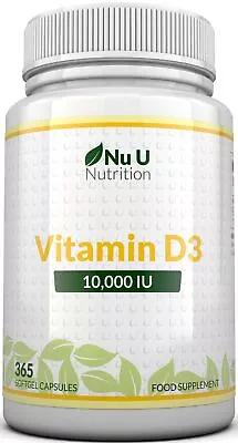 Vitamin D3 10000 Iu 365 Soft Gels Capsules  Vit D3 10000 IU(1 Full Year Supply) • $19.97