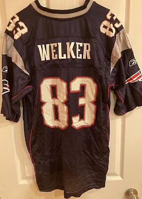 Reebok NFL On Field New England Patriots Wes Welker #83 Jersey Men's Large L • $19.99