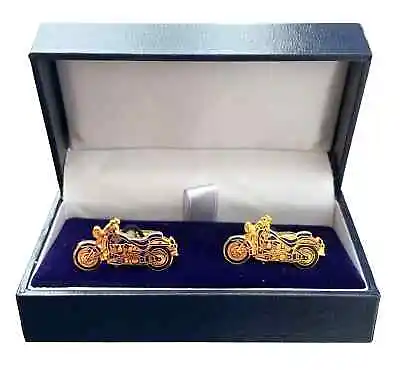 £14.99 • Buy Super Bike Motorcycle Enamel Crested Cufflinks (N25) Gift Boxed