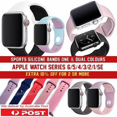 $8.95 • Buy Apple Watch Band Series 6/5/4/3/2/1/SE, 38 40 42 44mm Sports Silicone Wristband
