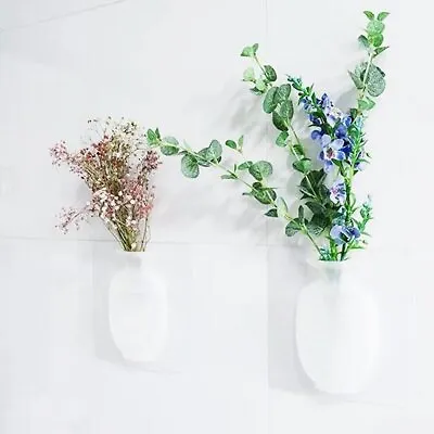 Silicone Magic Sticky Flower Vase Wall Hanging Vase Container Floret Bottle LM • £5.58