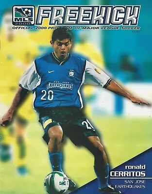 2000 New England Revolution Vs. San Jose Earthquakes Soccer Program - MLS • $8.50