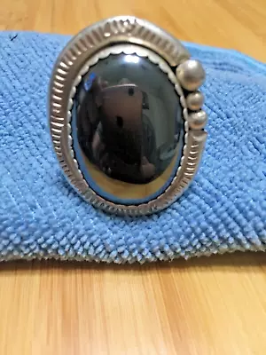 Large Vintage Mexican  Ring Size 8 Sterling Silver • $49.50