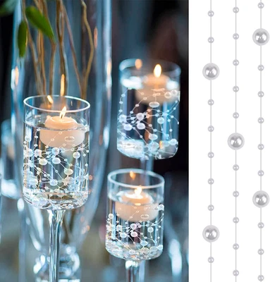 $7.88 • Buy Pearl String Artificial Highlight Beapearl String For Floating Candle,24pcs Wedd
