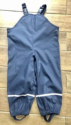 £12 • Buy Lupilu Boy/girl/unisex Waterproof Trousers Dungarees Navy Blue Age2-4