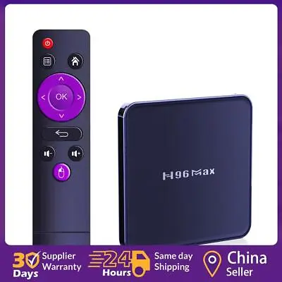 H96 Max V12 TV Set Top Box Media Player 3D Video Formats Media Player Receiver ☘ • £29.63
