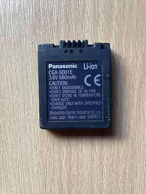 £15 • Buy Panasonic CGA-SOO1E Li-ion Battery 3.6V 680mAh Digital Camera Battery