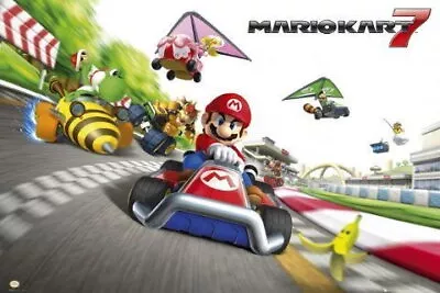 91272 MARIO KART 7 NINTENDO GAMING Wall Print Poster CA • $47.52