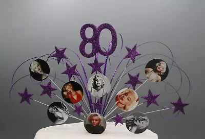 Cake Topper Marilyn Monroe Stars Hearts 18th 21st 30th 40th 50th 60th 002 • £14.99