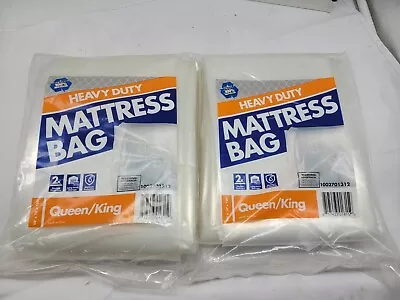 2 - Heavy Duty Plastic Mattress Bag Queen King - NEW • $0.99