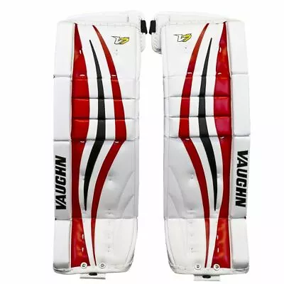 New Vaughn Xf Intermediate Goalie Leg Pads 30 +2 Black/Red Velocity V7 Int Goal • $329.99