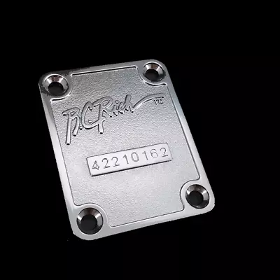 $30.31 • Buy BC Rich Chrome Guitar Plate W/Serial Number Neck Plate & Mounting Screws New