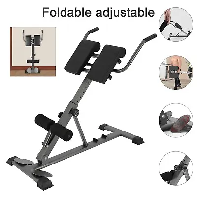 £104.39 • Buy Home Fitness Workout Roman Chair Hyperextension Back Extension Bench Foldable UK