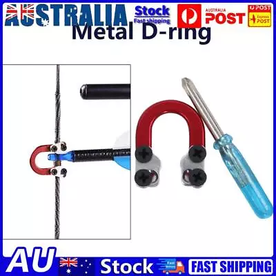 Archery Metal D Loop U Nock Compound Rope Release Bow D Ring With Wrench (Red) • $10.10