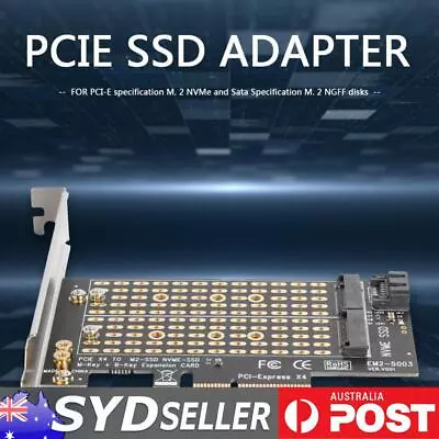 M.2 NVME M+B Key SSD To PCIE Adapter Module PCI-E 3.0 X4 SATA Expansion Card • $11.59