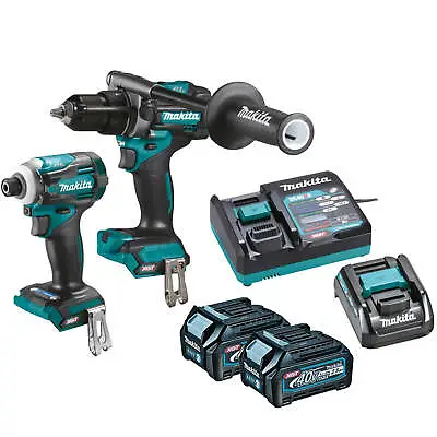 Makita DK0114G202 40v Max XGT Cordless Combi Drill And Impact Driver Kit 2 X 2.5 • £815.95