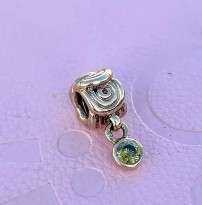 Pandora 14ct Gold Green Zirconia Charm 750270GCZ • $400