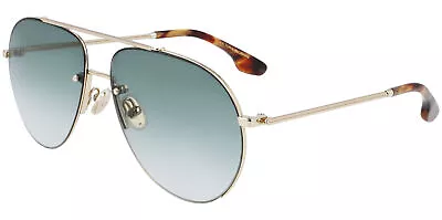 Victoria Beckham Women's Gold-Tone Aviator Sunglasses - VB213S 700 - Italy • $59.99