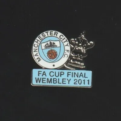 MANCHESTER CITY F.C. 2011 FA Cup Final Crested Enamel Badge FREE POST UK • £4.99