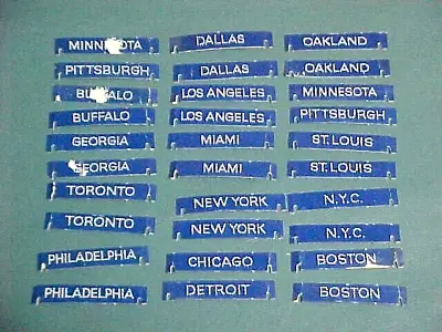 Lot Of 30 Munro NHL Team Name Tags From 1972 Bobby Hull Table Top Hockey Game • $9.99