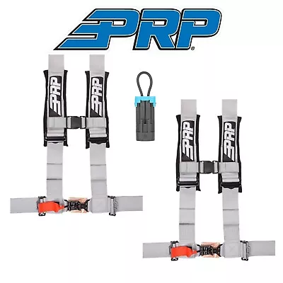 PRP (2) Gray 4-Point 3  Harness/Seat Belt Bypass Connector For Polaris & Can-Am • $251.98