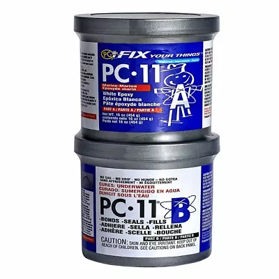 PC-Products PC-11 Epoxy Adhesive Paste Two-Part Marine Grade 1lb In Two Can... • $30.23