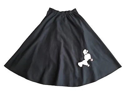 VTG POODLE SKIRT Women 7 Waist 24  Black Pink White Midi Dance Party Costume EUC • $20.29