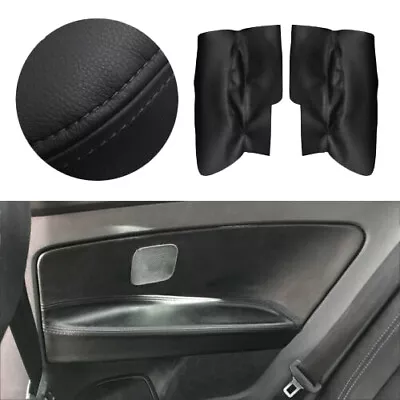 Black Micro Leather 2*Rear Door Armrest Panel Cover For VW Golf MK5 05-10 2-DOOR • $24.99