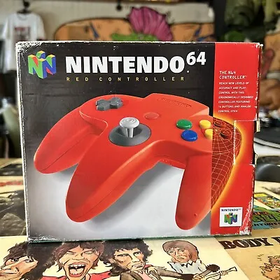 Vintage N64 Red Controller EMPTY BOX ONLY Nintendo 64 1996 NO Controller OEM • $59.99