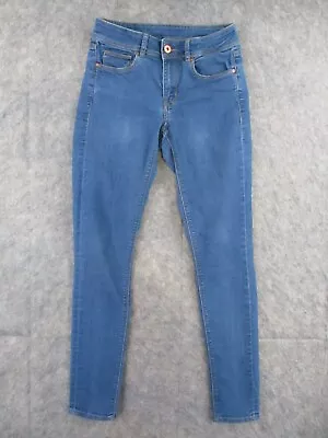 H&M Divided Jeans Youth 4 Blue Denim Slim Low Rise Outdoors 24x29 Womens • $6.47