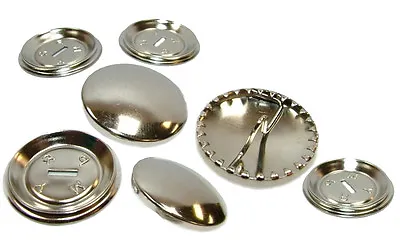 Round Metal Self Cover Buttons Professional Or DIY 15mm 19mm 23mm 29mm 38mm • £6.99