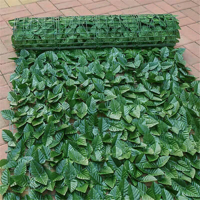 3M-9M Artificial Hedge Roll Fake Ivy Leaf Garden Fence Privacy Screen Wall Panel • £9.88