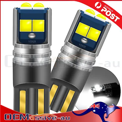 Pair White T10 LED SMD W5W Wedge Bulbs Car Dome Interior Map Lights Lamps Canbus • $11.49