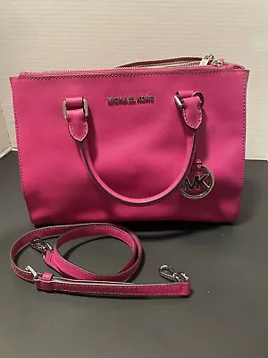 Michael Kors Pink Tote Purse Large With Shoulder/handle Straps Great Condition! • $112.10