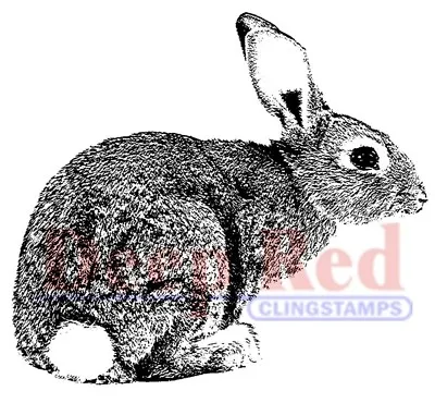 Deep Red Stamps Bunny Rabbit Rubber Cling Stamp • $5.99