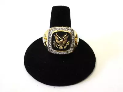Vintage U.S. ARMY ® This We'll Defend United States Army Military Ring Size 10 • $49.85