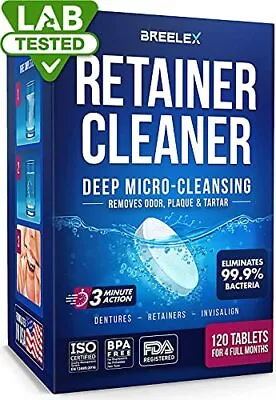 Denture Cleaning Tablet Retainer Cleaner For AlignerMouth & Night Guard 120 Tab • $27.69