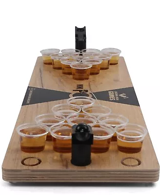 Mini Beer Pong Table Kit Wooden Beerpong Set With Cup Holes Cup Ping Pong D... • $40.50