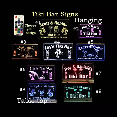 Personalized Tiki Bar SignMan Cave Sign Bar Sign Men's Gift Gift For Husband • $137.95