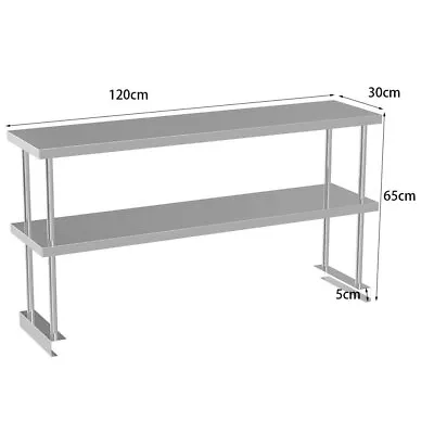 £68.99 • Buy Stainless Steel Kitchen Table Top Bench Over Shelf Commercial Catering Worktop