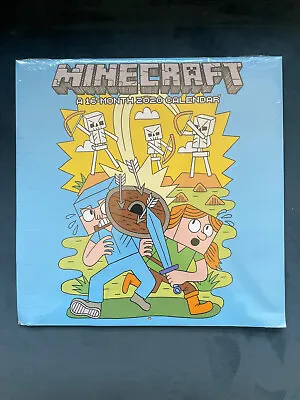 MINECRAFT 2020 Wall Calendar 16 Months 12  X 24  By Double Time FACTORY SEALED • $11.99