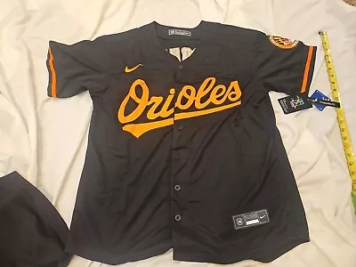 Men's Baltimore Orioles - Adley Rutschman#35 Black Stitched Jersey Large/44 • $49