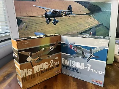 Dragon Wings Set Of Two: Fw 190A-7 Red 23 And Me 109G-2 Trop 1:72 Scale • $49