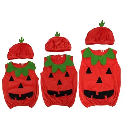 Halloween Baby Kids Boy Girl Pumpkin Fancy Dress+Hat Clothes Cosplay Costume DS • $15.64