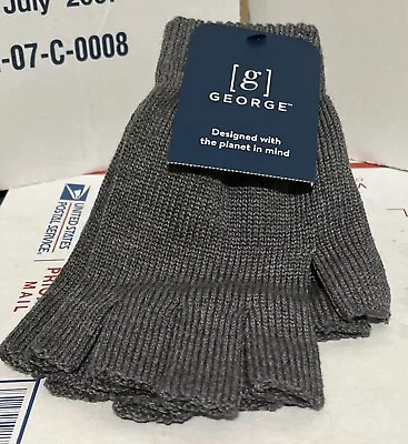 GEORG (Unisex)  Grey  Mitten /Gloves Fingerless Insulated Knit Winter Gloves NWT • $10.99