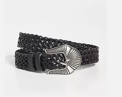 B-low The Belt Sz  S / M Black Silver Nash  Leather NWT New Womens • $75