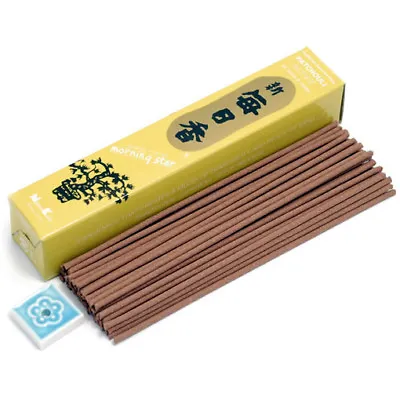 Japanese Nippon Kodo Morning Star PATCHOULI Incense 50 Sticks W/ Incense Holder • $7.95